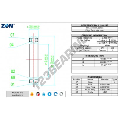 61938-2RS-ZEN