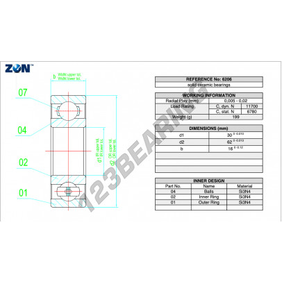 6206-CE-SI3N4-PTFE-ZEN