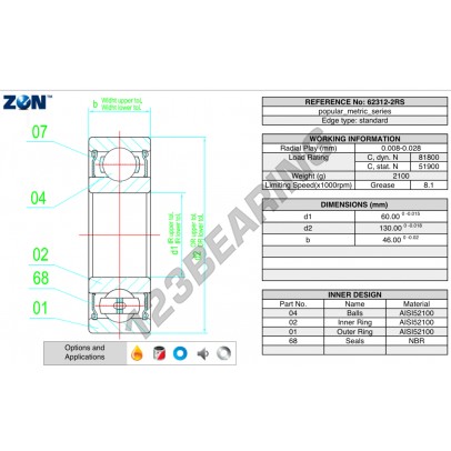 62312-2RS-ZEN