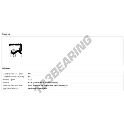 BASL-40X58X11.3-ACM-CORTECO