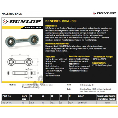 DB-SA-196-DUNLOP