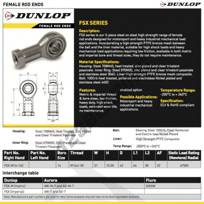 FSX-M16-14-C-DUNLOP