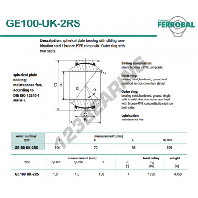 GE100-UK-2RS-DURBAL