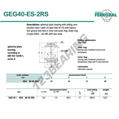 GEG40-ES-2RS-DURBAL