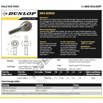 MSLX-M08-6-DUNLOP