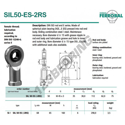 SIL50-ES-2RS-DURBAL