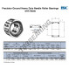 Drawn cup needle roller bearing - SJ8407-SS-RBC